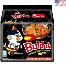 Buldak  Flavor Korean Ramen - Spicy Chicken Noodles, 5 Convenient Packs