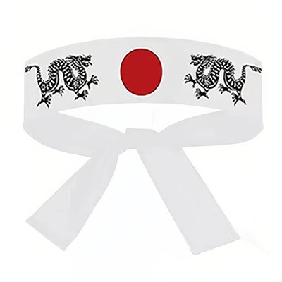 Japanisches Stirnband Sportbandana Karate Ninja Sushi Chef Baumwolle