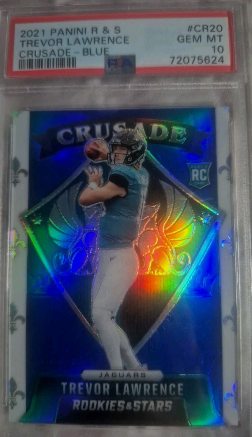 Trevor Lawrence Panini Rookies & Stars Crusade #CR20 Blue