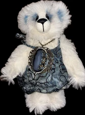 RARE Vintage AIntelicato  A Intelicato Fully Jointed White Plush Teddy Bear A4