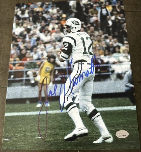 JOE NAMATH Signed AUTO New York Jets BROADWAY JOE 8x10 Photo HOF GTSM HOLO COA