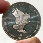 1982 Silver Monex American Eagle 1 oz 999 Fine Silver Collector Round Nice 👍