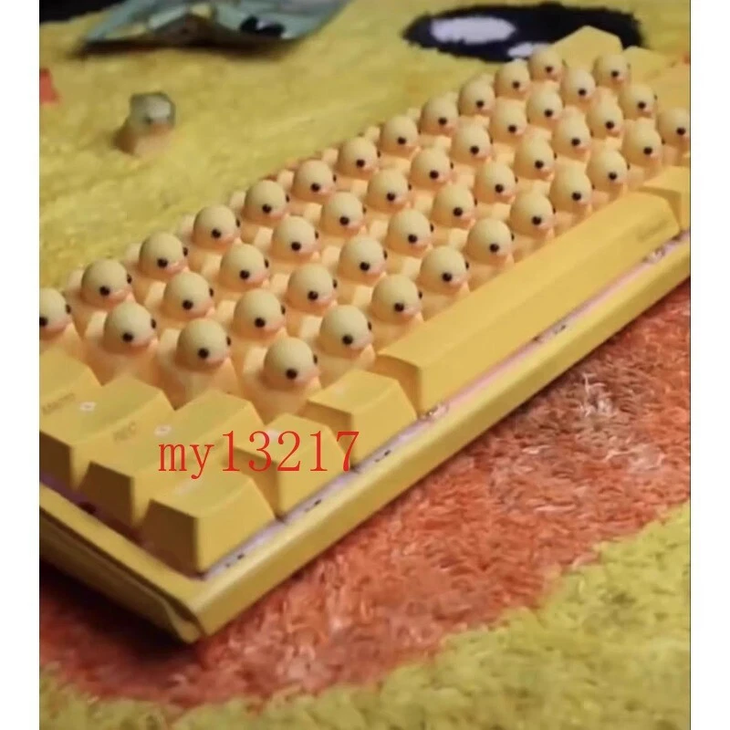 Yellow Cute Duck Mechanical Keyboard Press Crow USB Interface Keyboard Collected - Image 4 of 4
