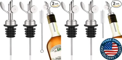 Vertedores de botellas de acero inoxidable con peso de 2 piezas, dispensador.