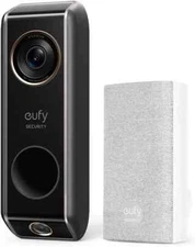 eufy Dual Camera Smart Video Doorbell w/ Chime 2K HDR Security Cam Local Storage