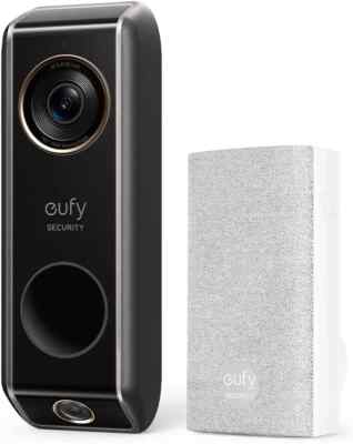 eufy Dual Camera Smart Video Doorbell w/ Chime 2K HDR Security Cam