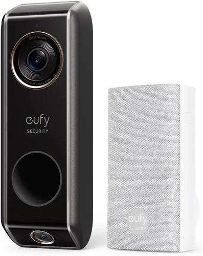 eufy Dual Camera Smart Video Doorbell w/ Chime 2K HDR Security Cam Local Storage