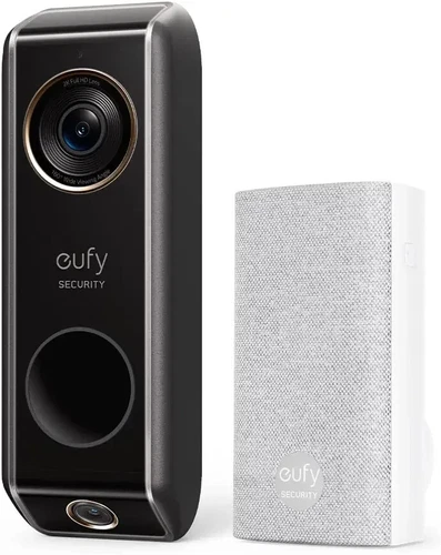 eufy Dual Camera Smart Video Doorbell + Chime 2K HDR Security Cam work w/ Alexa