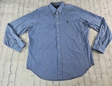 Polo Ralph Lauren MENS SIZE XL Classic Fit Shirt Long Sleeve Blue White Striped