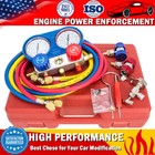 Hvac Air Conditioner Kit A/C Diagnostic Manifold Freon Gauge Sets Charging Tools