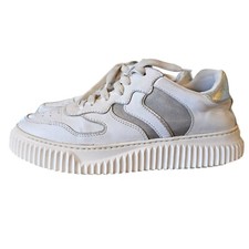 Women s Voile Blanche Laura Sneakers Shoes White Silver EU 37 US 7 Leather