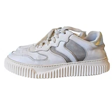 Women’s Voile Blanche Laura Sneakers Shoes White Silver EU 37 US 7 Leather