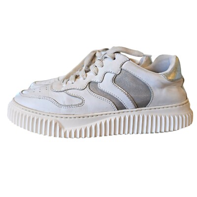 Women s Voile Blanche Laura Sneakers Shoes White Silver EU 37 US 7 Leather