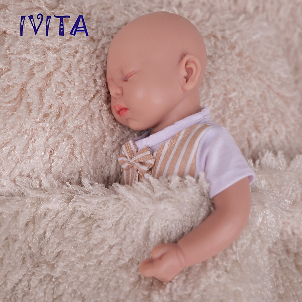IVITA 15"Sleeping Boy or Girl Newborn Full Body Silicone Reborn Baby Doll