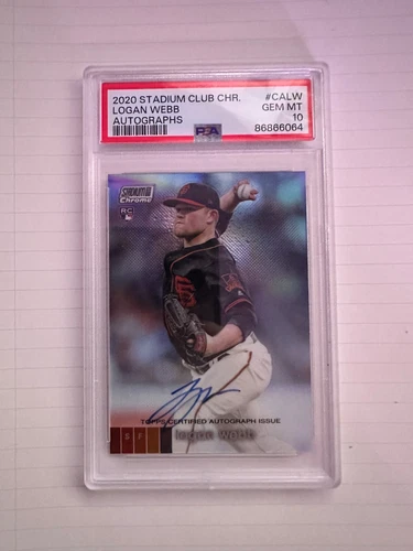 2020 Topps Stadium Club Chrome - Chrome Autographs Logan Webb #CALW (AU, RC)