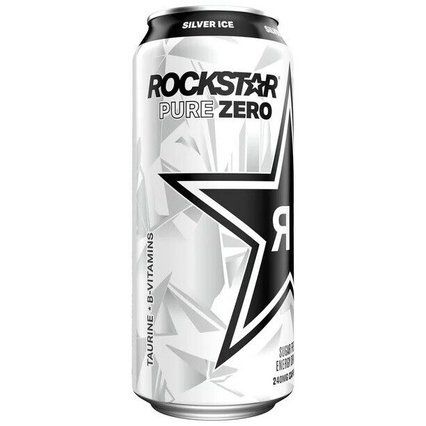 Rockstar Energy Drink Pure Zero, Limon Pepino, 16 Ounce - Pack of