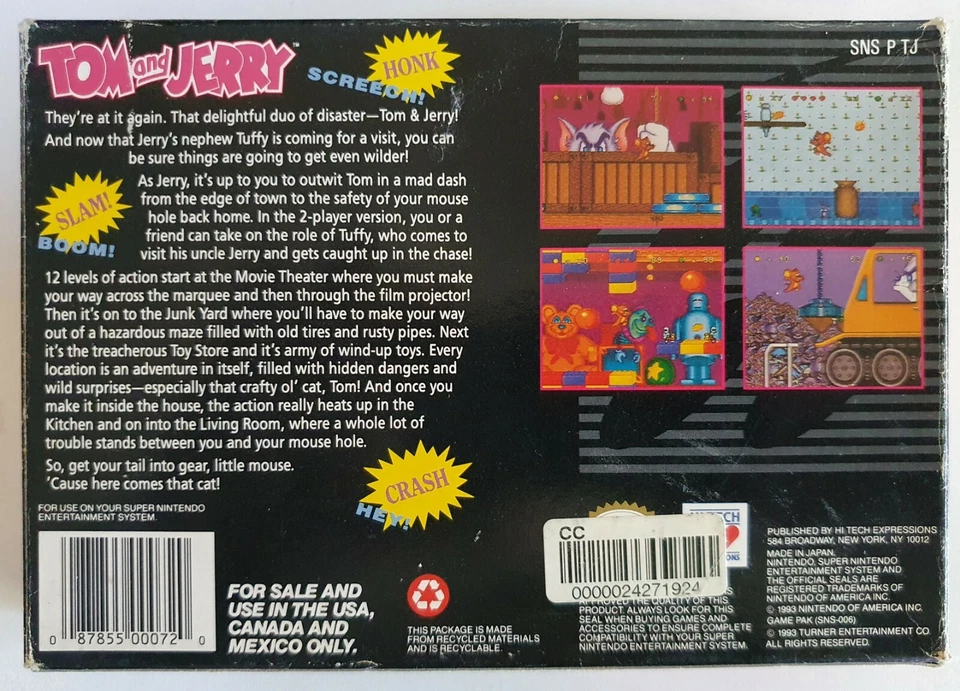 ≈ Tom and Jerry • SNES • Super Nintendo • NTSC game • Extremely rare!! FREE post - Image 2 of 4
