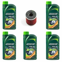 MotoröL 10W40 Set 5 Liter ÖLfilter HF981 FüR Yamaha VP 125 YP 125 VP125 YP125