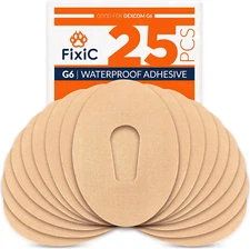 Fixic – Adhesive Patches for G6 – 25 Pack Premium Waterproof Adhesive Patches