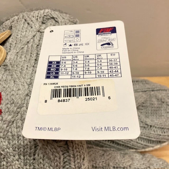 CINCINCINNATI ROJOS Gris FBF Oficial MLB Botón Botas Zapatos (Mujer Talla 5/6) Foto 4 de 4