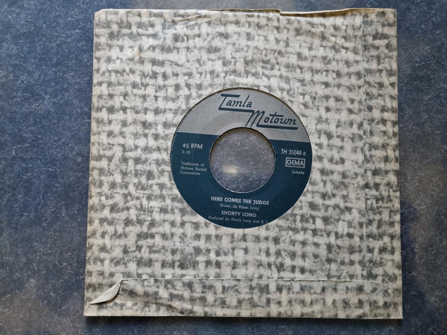 7"" Single Vinyl Shorty Long - Here comes the judge Germany