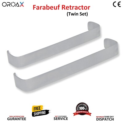 Farabeuf Retractor Twin Set 14cm Insulated Double Ended Oral Surgery Instruments