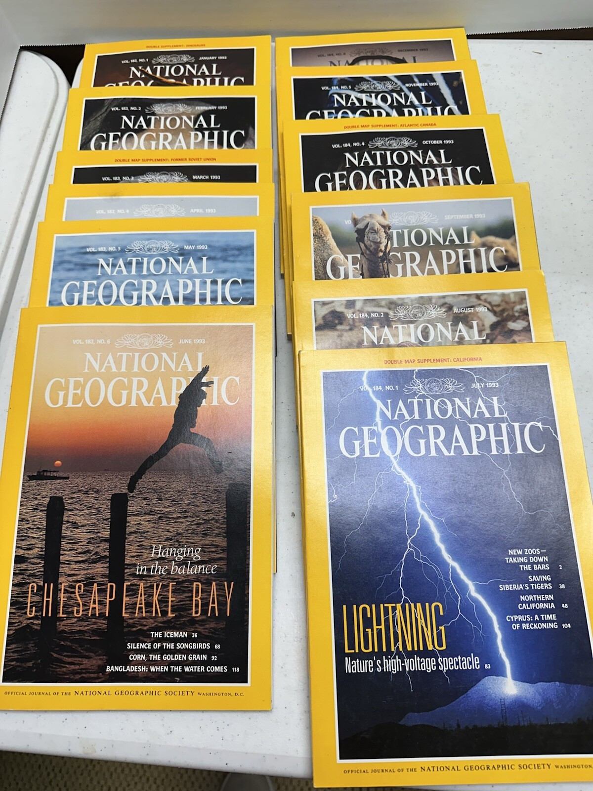 1993 National Geographic Magazine All 12 Issues Jan-Dec - VG++ Condition