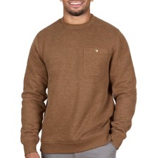 Coleman Sherpa Lined Shirt Long Sleeve Crew Copper Heather Sz Small Chest Pocket