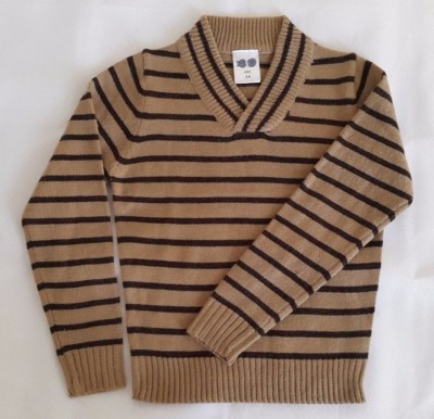 BD Kinder Pullover gestreift beige/braun 4-6 Jahre