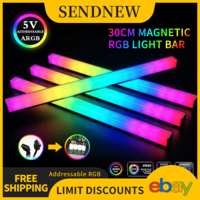 300mm RGB Light Bar 5V 3-Pin AURA Magnetic Ambient Light PC Case Sync LED Strip