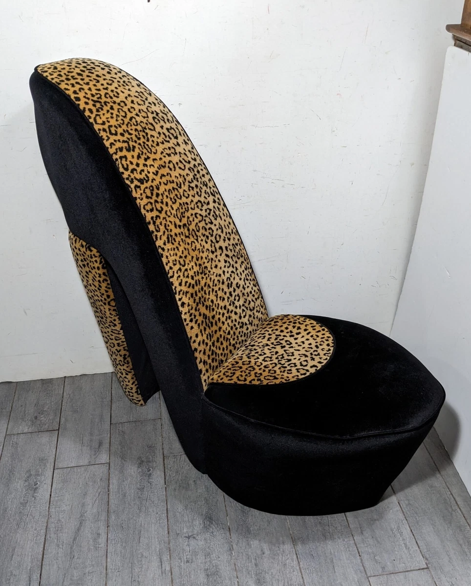 Best Master Furniture High Heel Chair Leopard, Black - Zars Buy