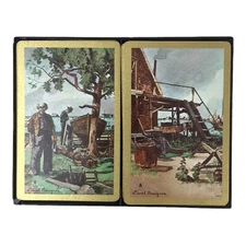 Vintage Lionel Barrymore Actor Playing Cards 2 Decks Sailboats Texas Steel Inc.