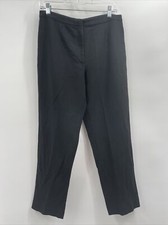 Giorgio Armani Women's Vintage Straight Leg Flat Front Black Dress Pants Size 46