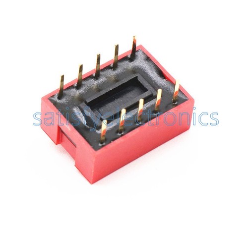 20 Stück Schiebetyp Schalter Modul 2,54 mm 5-Bit 5 Positionen Weg DIP Rot Raster - Bild 3 von 4