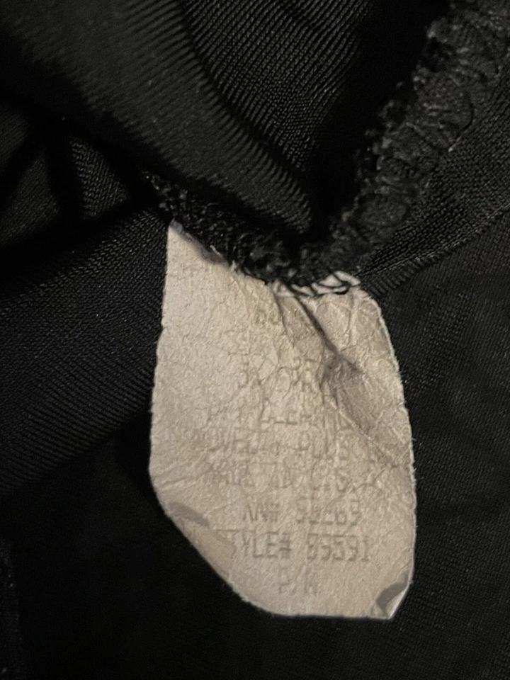 Top de mujer vintage pequeño mediano negro floral terciopelo Burnout elástico caprichoso Foto 4 de 4