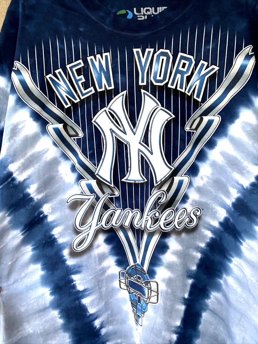 Liquid Blue NY Yankees T-Shirt Mens XL Blu Tie Dye Preshrunk Cotton MLB New  York