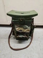 Vintage Woodstream Hunting Model 9080 Seat Storage Camouflage Fabric Pockets