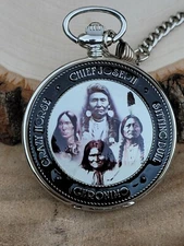 Founding Fathers Pocket Watch With Chain - Native American Pocket Watch