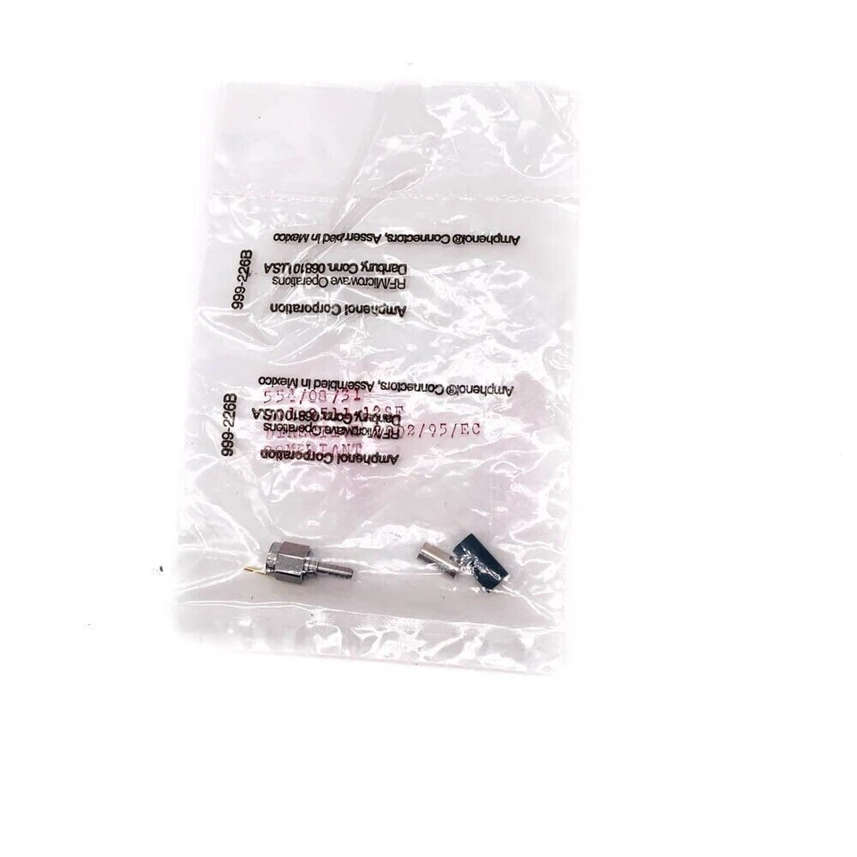 Amphenol 901-9511-12SF RF Coaxial SMA Straight Connector Plug 50 Ohm 12.4 GHz - Image 4 of 4