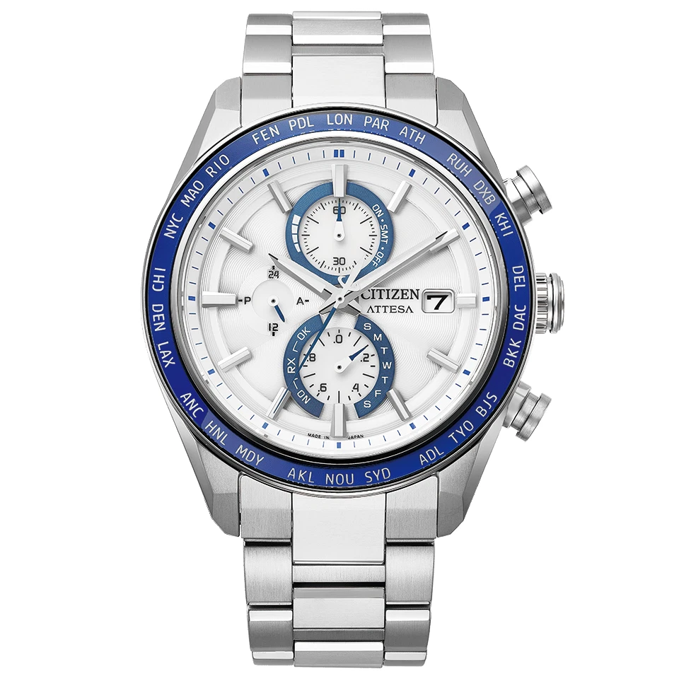 Reloj Citizen Attesa AT8296-53A Eco-Drive Radio Atómica Titanio Zafiro Hombre NUEVO