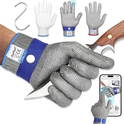Schnittschutzhandschuhe küche, Leistungsfähiger Level 9 Schutz, Touchscreen E