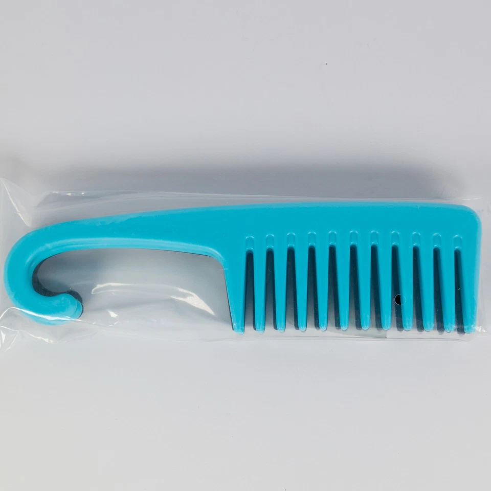 Apex Wide Tooth Shower Comb Blue & Black Detangler Hair Pick New Large Hook - Image 3 of 3