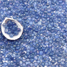 2.2 lb Blue Aquarium Gravel Glass Sand Fish Tank Decor Vase Filler Stones