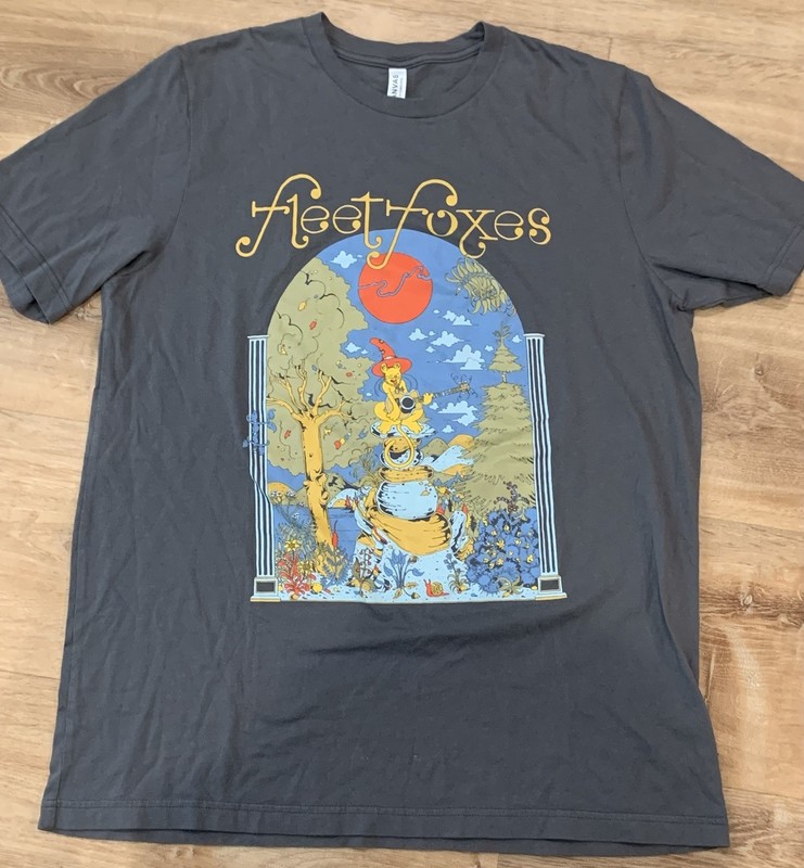 Fleet Foxes Cat Strum Asphalt T-Shirt  XL