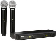 Shure BLX288/PG58 Dual Channel Wireless Handheld Microphone System - H11 Band