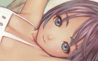 Anime girls looking at viewer art 2d murata range Custom Gaming Mat Desk