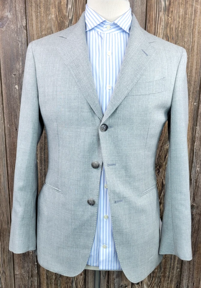 Abrigo deportivo Suitsupply Havana Jetted Vitale Barberis Canonico gris lana para hombre 36R Foto 2 de 4