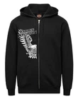 Harley-Davidson Men's Hardcore Eagle Zip-Up Hoodie Sweatshirt, Black