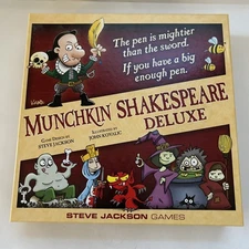 Munchkin Shakespeare Deluxe Board Game 2017 Steve Jackson Games LN Complete