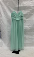 Alfred Angelo Women's Aqua Chiffon Strapless Empire Waist Gown Size 22W